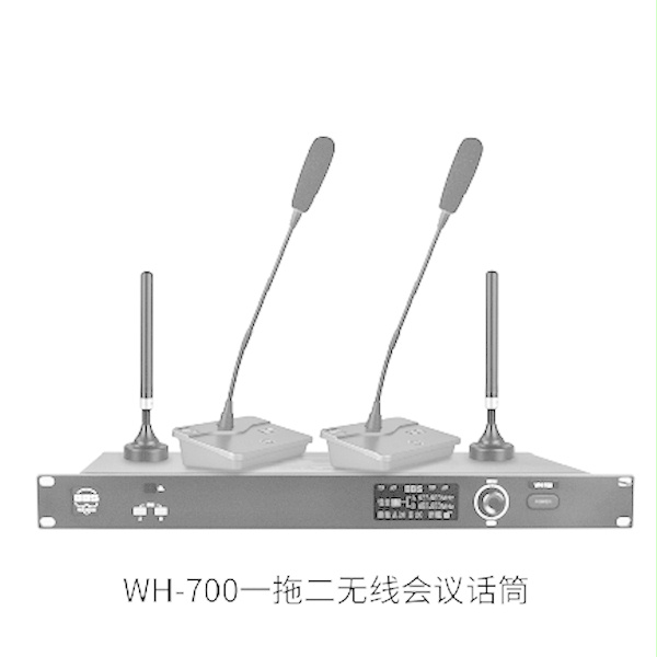 WH-700 1拖2無線會議麥克風