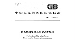聲系統(tǒng)設備互連的優(yōu)選配接值GBT14197-1993