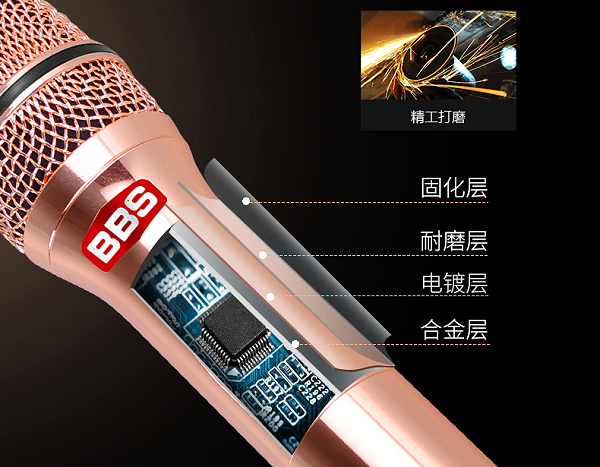 BBS娛樂話筒 F-80D無線話筒 專用演出麥克風(fēng) 舞臺(tái)主持 KTV話筒 K歌高端演出話筒-BBS話筒3