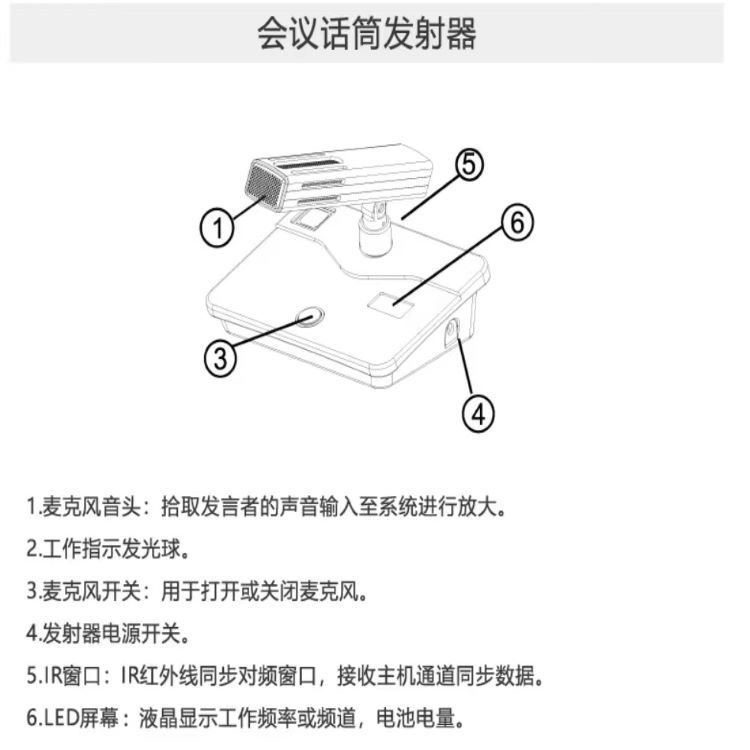 BBS商用話筒 WH900話筒 無線會(huì)議話筒 1拖4無線會(huì)議麥克風(fēng)-BBS話筒
