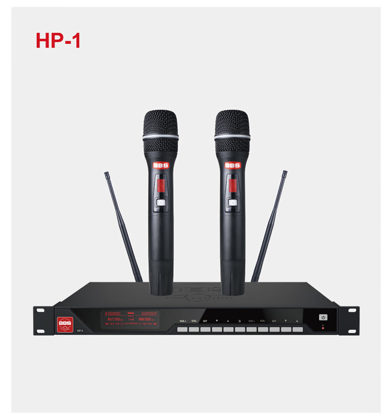 BBS娛樂話筒 HP-1 一拖二無線話筒 專業(yè)無線麥克風(fēng) 真分集話筒 舞臺演出會議婚慶主持1